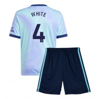 Arsenal Ben White #4 Tretí Detský futbalový dres 2024-25 Krátky Rukáv (+ trenírky)